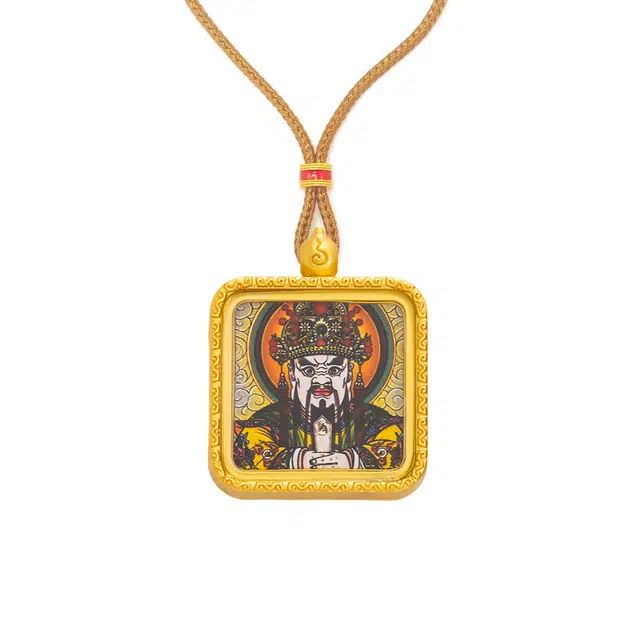 【百无禁忌百财来】 玉临门 锦鲤附身 新藏式五爷五条经唐卡系列 手工编织复古民族风气质平安喜乐#好运 合金 项链 男女同款情侣款