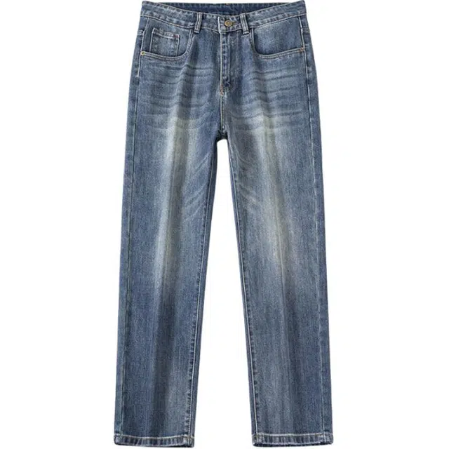 希越 复古直筒潮牌美式宽松裤子休闲长裤牛仔裤 男款