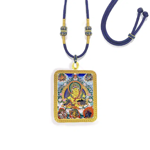 眰恦 【五路财神】新藏式唐卡招财旺财 提升财运  暴力吸金#好运 合金 项链 男女同款情侣款