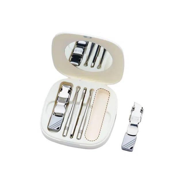 张小泉 指甲刀 平口指甲钳 弧口指甲剪死皮叉指甲锉修甲套装 精致小巧便携 指甲修剪工具套指甲刀指甲锉