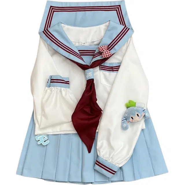 柏黛妃 日系清新风水手服夏风信正统学院风班服毕业服校服裙装套装 女款