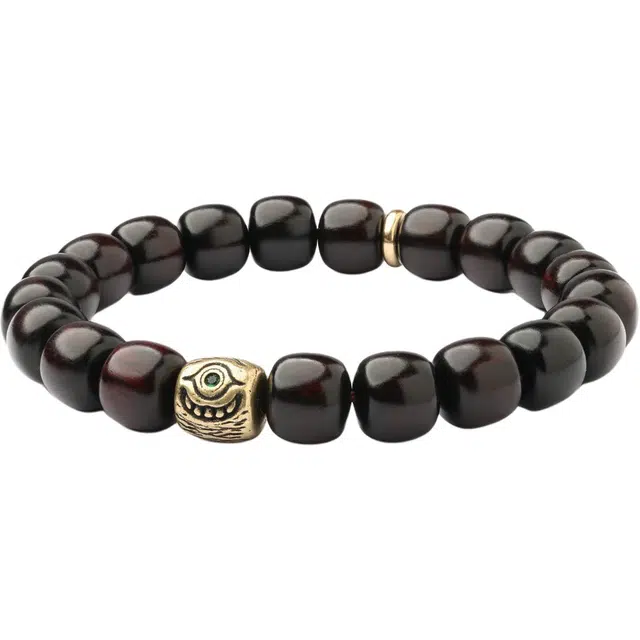 三檀小舍 国潮国风 恶魔之眼招财老料文玩盘玩绕指柔#好运 紫檀属 手串 男款