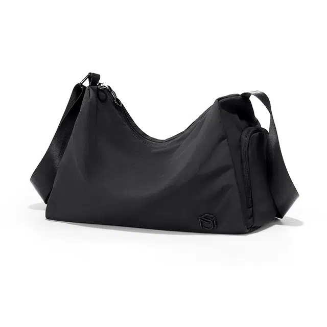 Mashalanti Nylon Shoulder Bag Black Khaki