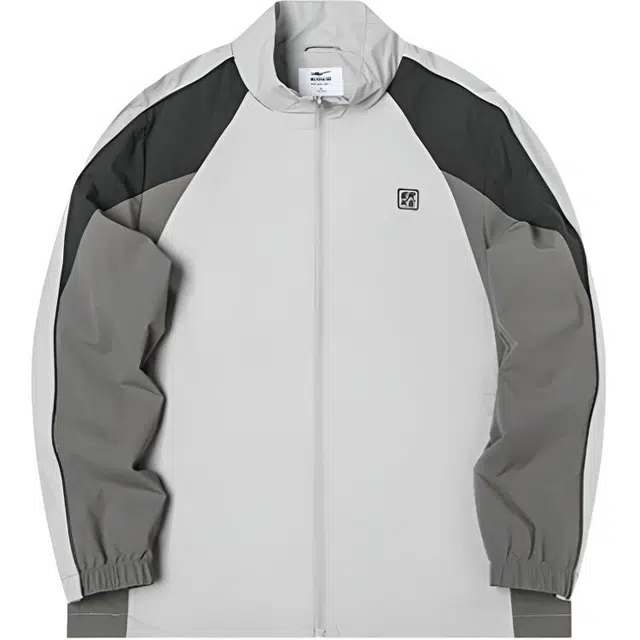 鸿星尔克 生活系列 运动休闲简约立领拉链拼色舒适百搭透气风衣 男款