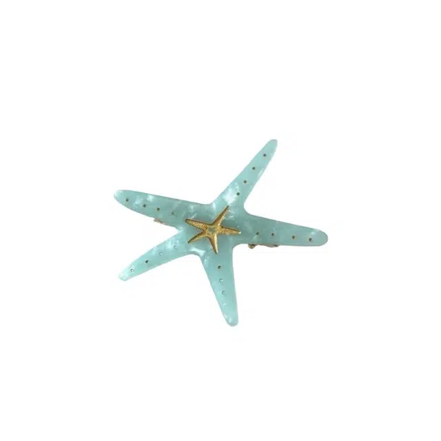 希铃 夏日海滩蓝色海星气质 亚克力 发夹 女款