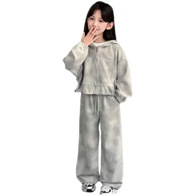 比比我休闲运动套装  女童春秋季脏脏大童潮牌小孩衣服 小女孩长袖洋气时髦 舒适帅气轻便