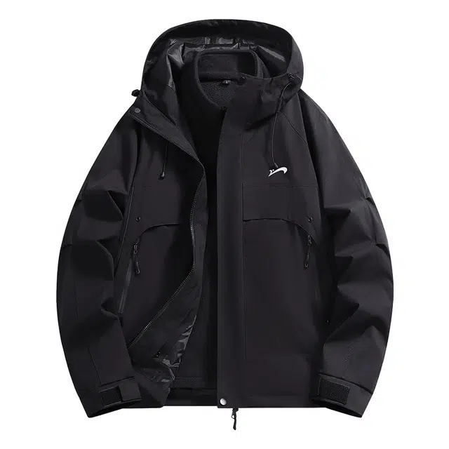 贵人鸟 轻拓系列 潮流工装简约百搭休闲连帽防风拒水保暖内胆三合一夹克外套 男女同款