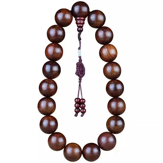 钵提 原木上色佛珠车挂手持念珠装饰#好运 红酸枝 手串 男女同款情侣款