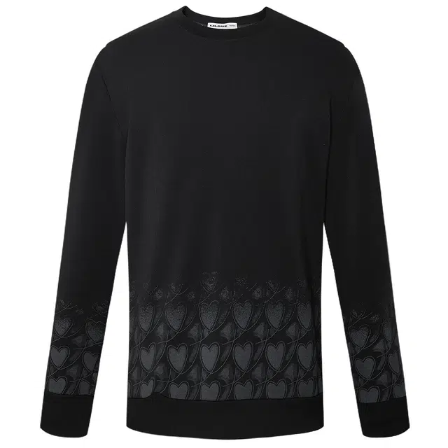 利郎 休闲百搭远红外印花时尚长袖秋季圆领卫衣 男款