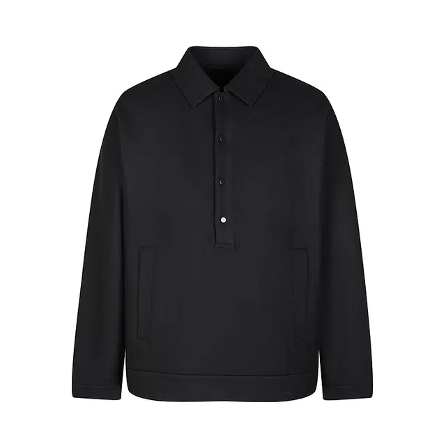 速写 冬季日常休闲翻领套头宽松时尚卫衣 男款