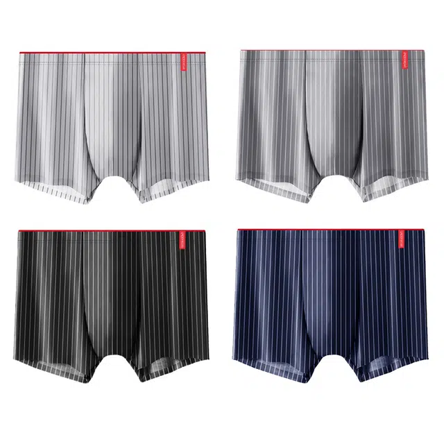 富贵鸟 冰丝凉感舒适透气运动平角内裤轻 男款