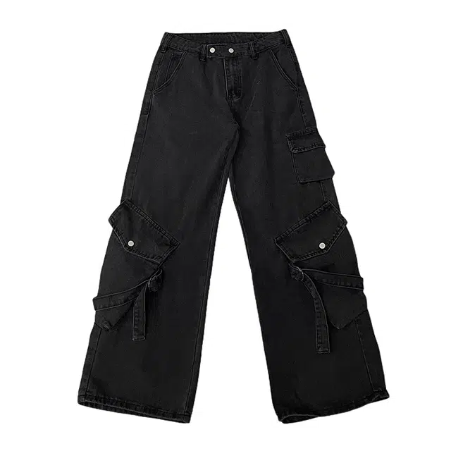 JUFU Retro High Street Jeans Black