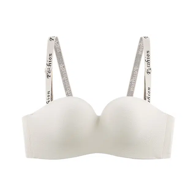 芬腾 小胸显大厚杯法式半杯可拆卸肩带聚拢内衣美背蹦迪专用隐形无痕防下垂收副乳舒适透气文胸 女款