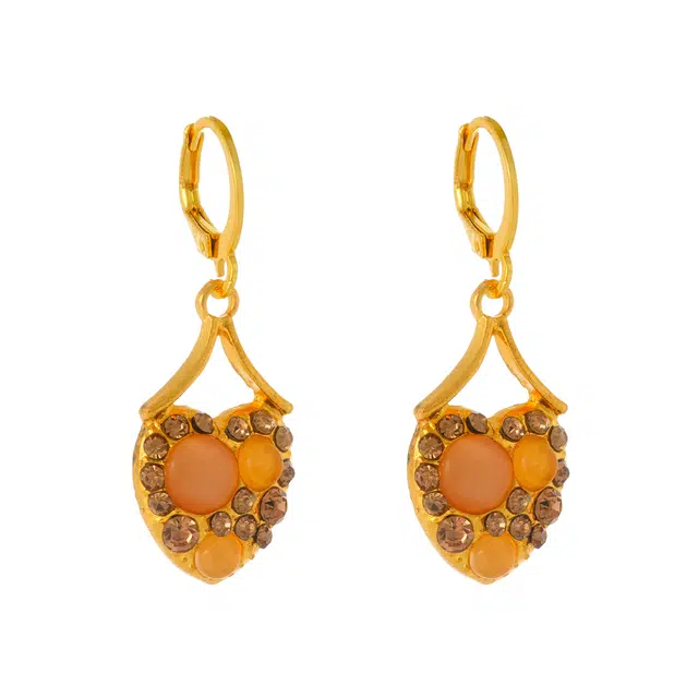 澜耀 小众猫眼爱心 高级气质轻奢设计 时尚显质感耳饰 复古氛围感 铜合金 耳环 女款