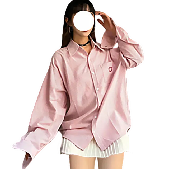 冈哉  美式复古潮流潮牌个性单口袋垂感凉感透气竖条纹纹理简约基础款百搭舒适宽松翻日常通勤穿搭领长袖上衣衬衫 男女同款