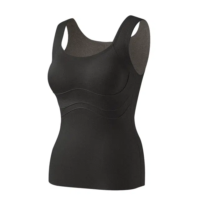 欧迪芬 无痕轻塑蓄热锁温抑菌自带胸垫保暖背心 女款