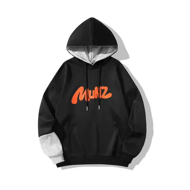 星际者 趣味字母印花休闲宽松连帽卫衣 男女同款