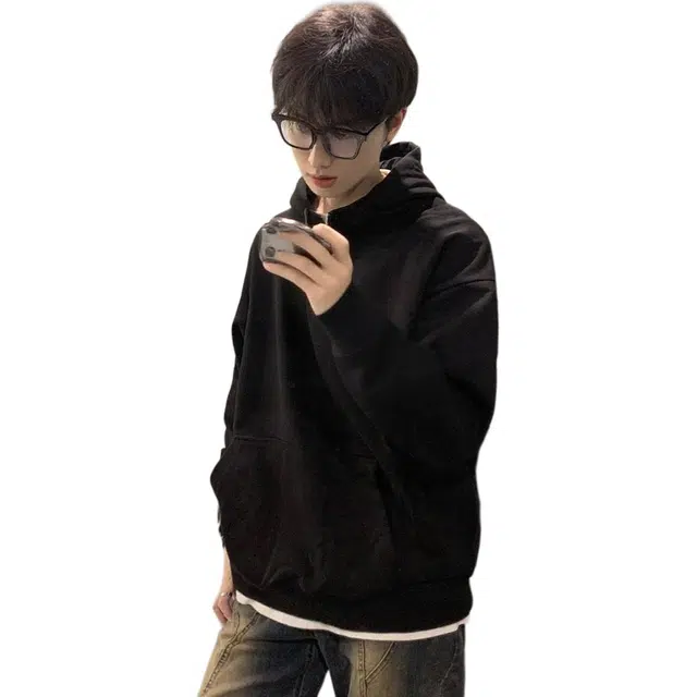 徐百货 美式复古连帽春秋季高级感重磅痞帅小众百搭卫衣 男女同款