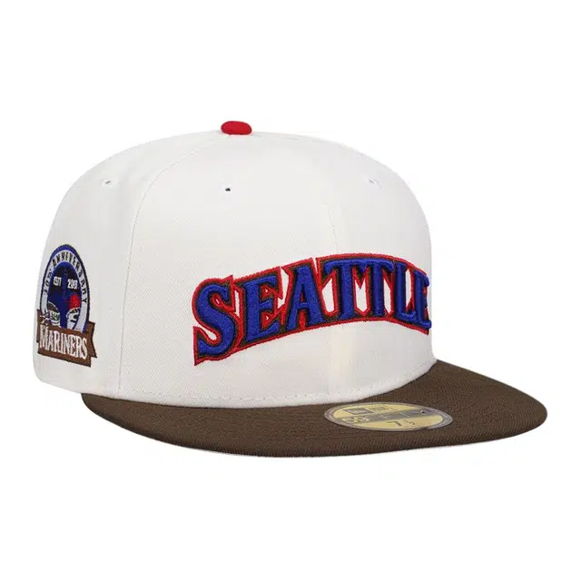 New Era Front Letter Embroidery Cap White