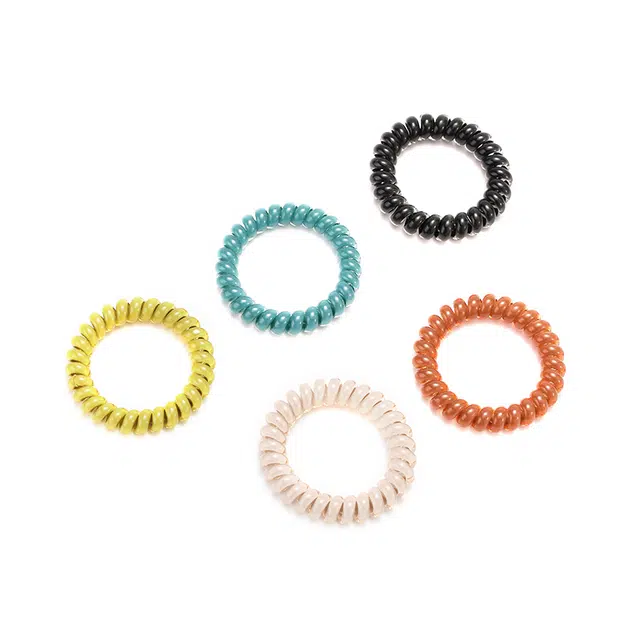 如花梦 韩系 简约亮色高弹力基础款耐用百搭 亚克力 发圈 女款