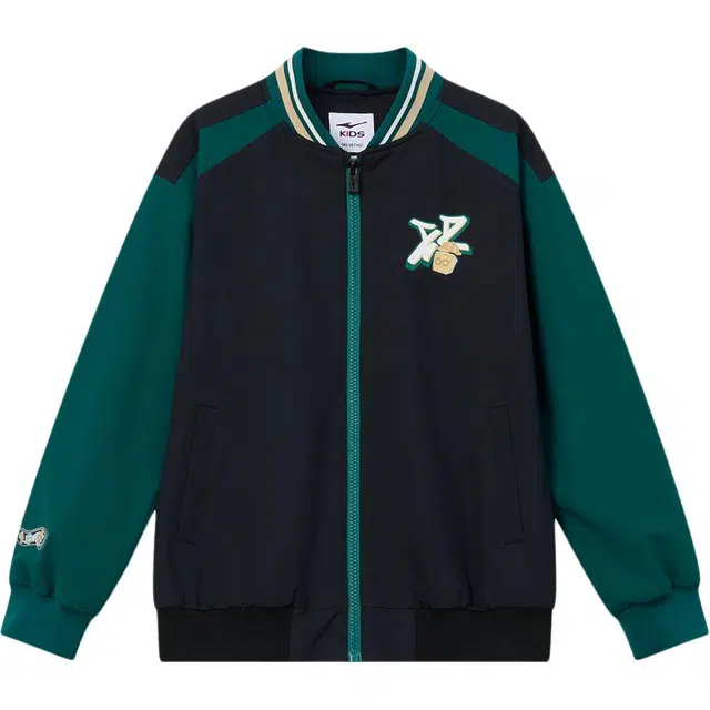 鸿星尔克儿童夹克 四防科技 无惧寒风保暖舒适潮流 防泼水棒球服