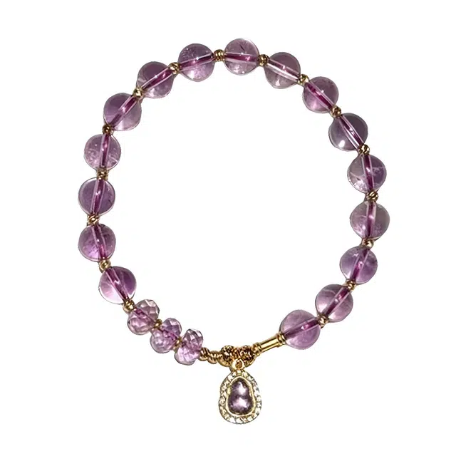 陌阡雪 紫定上岸 转运福禄 紫气东来 新中式国潮葫芦轻奢时尚高级感 小众设计日常通勤百搭#好运天然 紫水晶 手串 女款