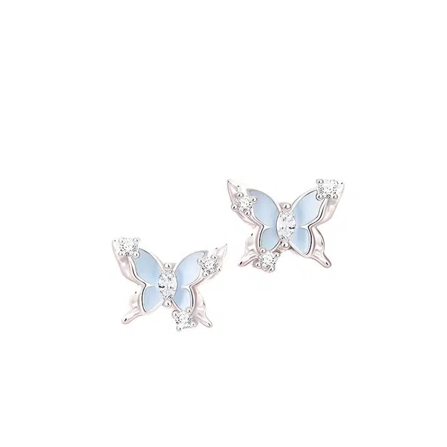 【发光蝴蝶】 琉堇 简约浪漫蝶恋情侣对戒 闪耀银河夜光莫比乌斯 恋爱告白礼盒 小众轻奢森系养耳洞#好运 开口可调节戒指 耳钉 女款