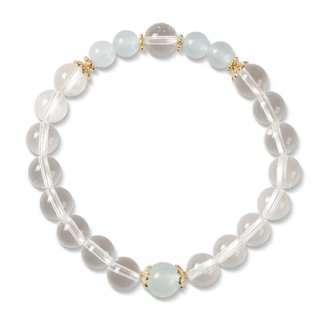 谧月珠宝 梦幻白月光 晶莹剔透 通勤百搭小众 时尚简约设计 国风新中式高级感#好运天然 白水晶 手串 男女同款情侣款