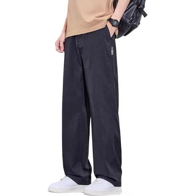 Tongxiansen Loose Straight Mid-Rise Pants