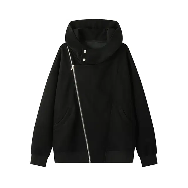 梓润格 美式高街艺术极简时尚潮流宽松落肩日常通勤休闲运动百搭嘻哈复古个性穿搭柔软亲肤长袖连帽卫衣 男女同款