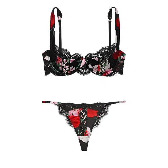 Victoria's Secret U-Shaped Printed Bra Set