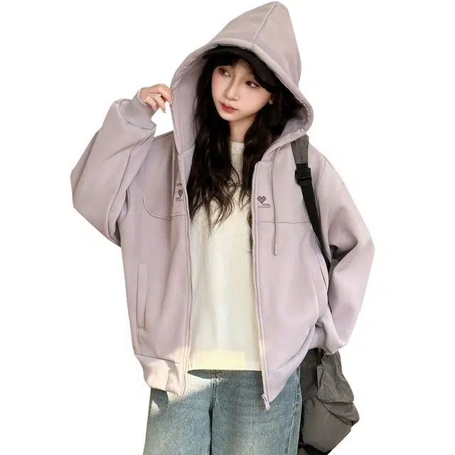 帕兰朵棒球服 潮流时尚百搭休闲运动小爱心刺绣上衣外套 青少年