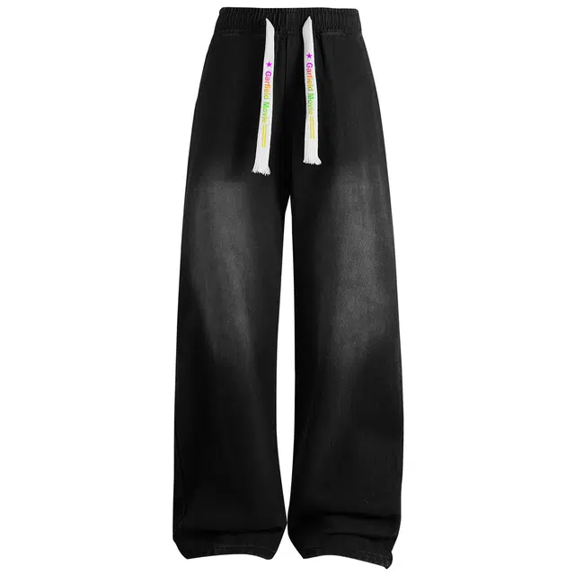 加菲猫家族 纯色简约经典基础款宽松百搭直筒户外时尚通勤青春活力中性风街头痞帅牛仔裤 男女同款