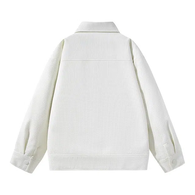 太子龍 美式复古高街风基础款学院风翻领休闲外套宽松上衣时尚百搭舒适透气工装情侣款夹克 男女同款