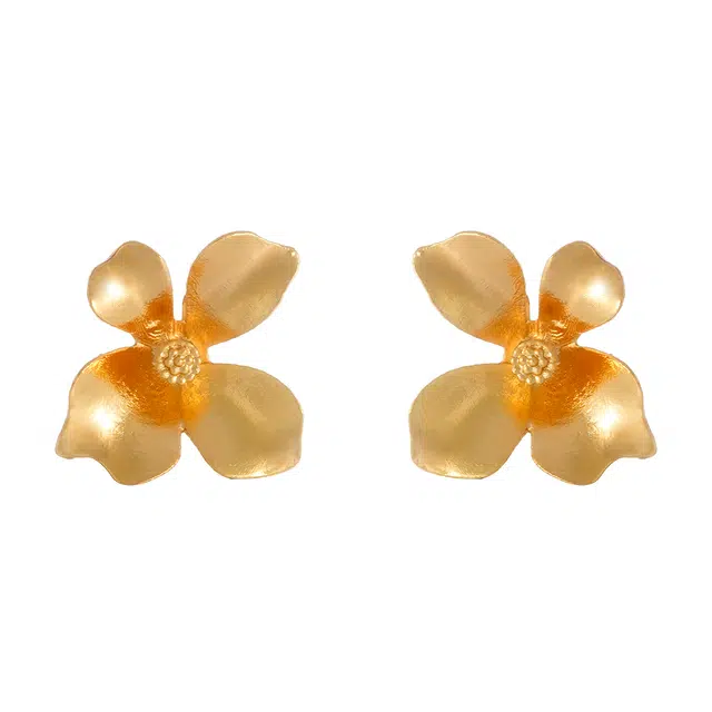 澜耀 桂落星夜 桂花 小巧精致高级感花朵设计 合金 耳钉 女款