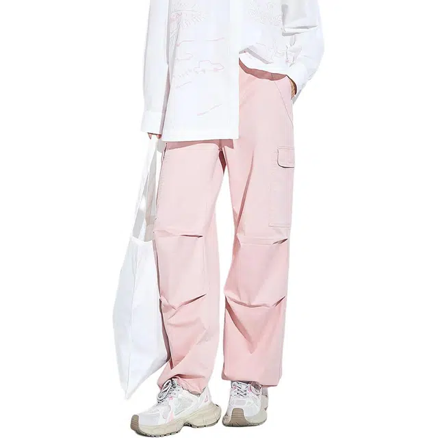 木果果木 夏季通勤百搭宽松自然腰长裤工装裤 女款