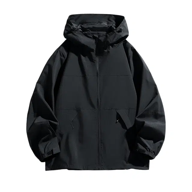 棉基因 山系户外 高街复古工装教练飞行服防风防水宽松简约拼色落肩拼接撞色舒适休闲百搭保暖连帽夹克 男女同款