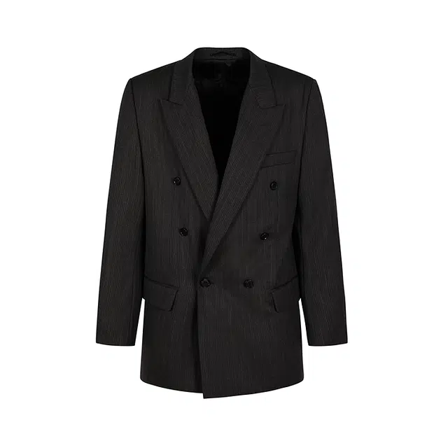 速写 休闲绵羊毛双排扣长袖西装 男款