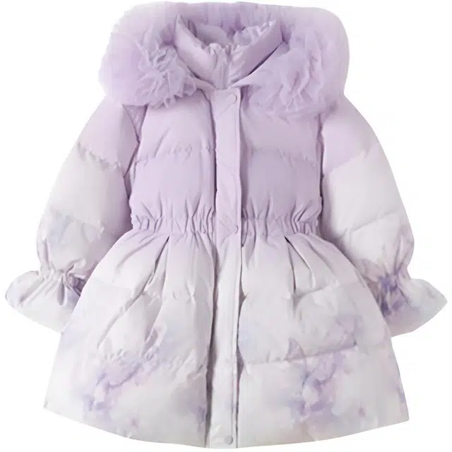 媛媛公主羽绒服 冬季中长款连帽毛毛领加厚收腰时尚可爱甜美舒适 儿童款