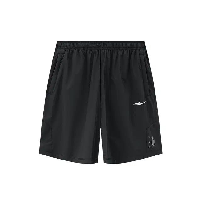 鸿星尔克 跑步系列 纯色中腰时尚百搭五分休闲短裤 男款