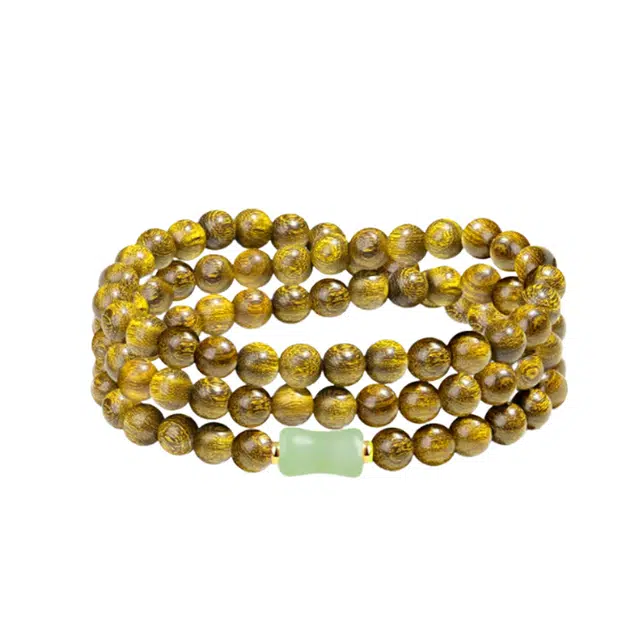 色菲尔 国风节节高升佛珠手饰 复古禅意招财纳福小众设计多圈叠戴串珠盘玩时尚百搭#好运 鸡翅木 木作手串 男女同款情侣款