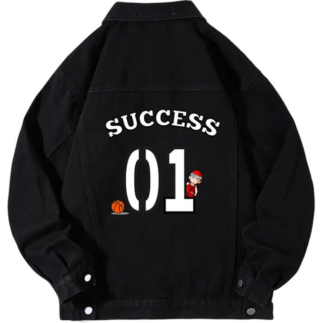 太子龍 春秋季夹克日系复古工装男潮牌痞帅炸街加大码印花休闲牛仔外套 男款