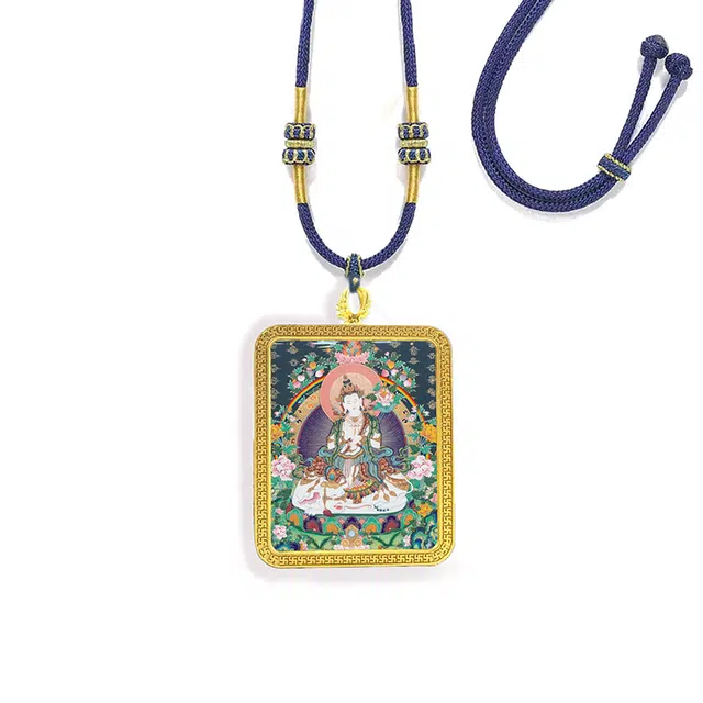 【普贤菩萨】 眰恦 小众个性 新藏式民族风唐卡#好运 合金 项链 男女同款情侣款