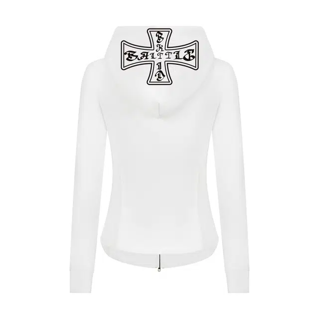 木清清 原创美式复古辣妹连帽修身收腰拉链开衫长袖短款秋外套潮卫衣 女款