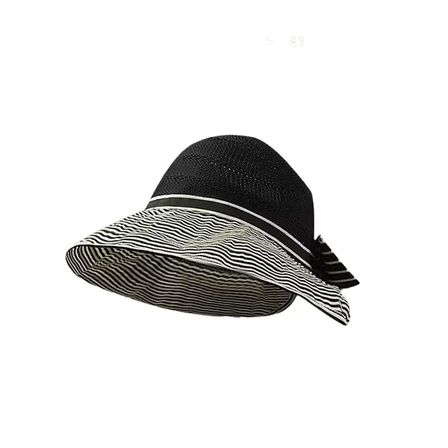 浪莎 轻奢韩系防紫外线空顶遮阳帽 聚酯纤维 渔夫帽 女款