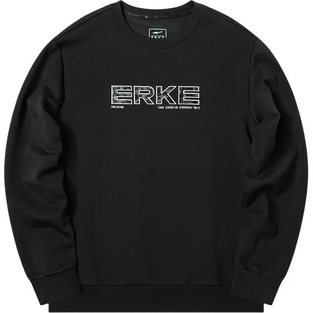 鸿星尔克 综训系列 字母圆领透气百搭运动休闲卫衣 男款