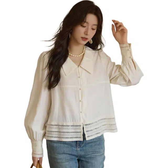 谜秀 复古 优雅 显瘦上衣 女款