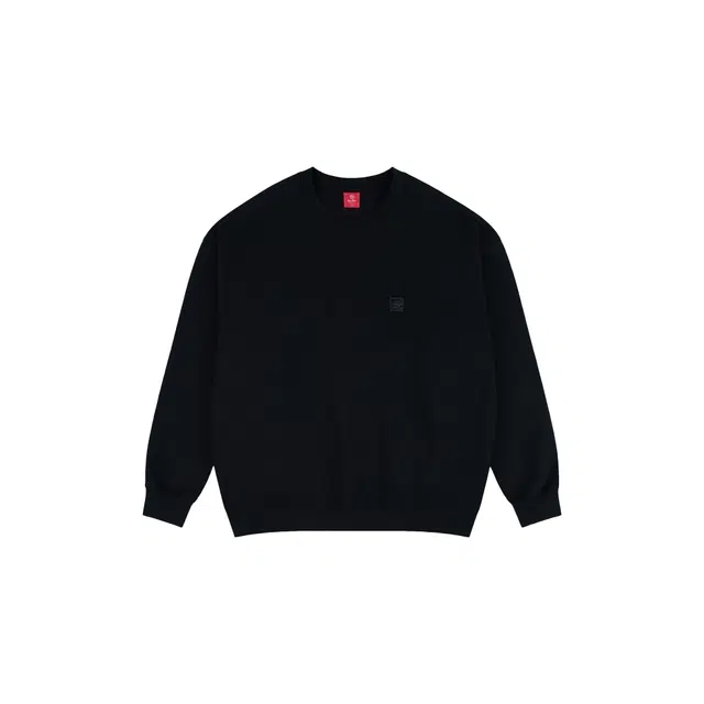 华人青年 立体小龙标宽松圆领卫衣 男女同款