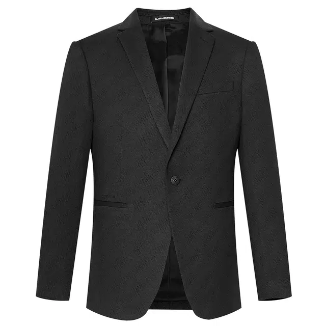 利郎 商务休闲简约百搭平驳领纯色长袖西装 男款