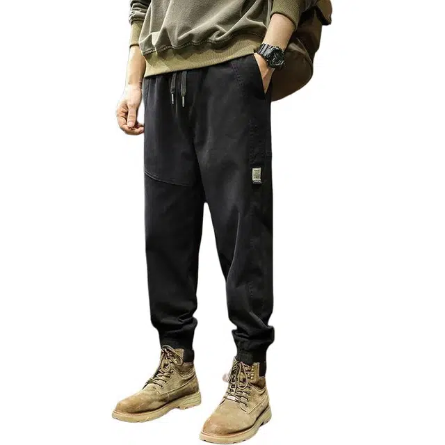 路杰邦 秋季工装裤裤男士潮牌宽松长裤大码痞帅哈伦束脚美式复古潮流时尚百搭休闲裤 男款